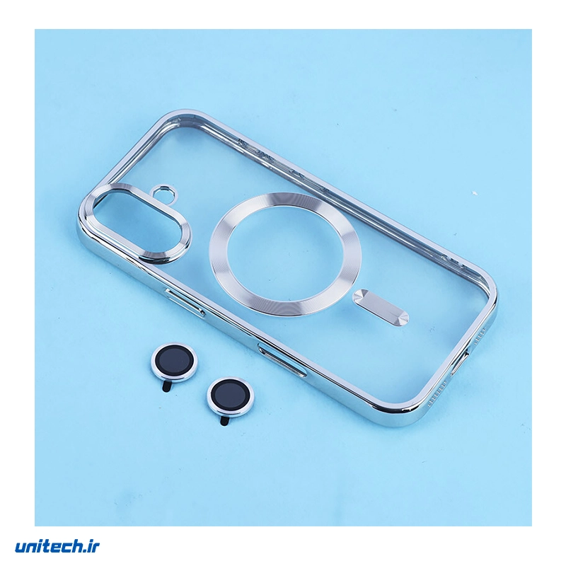 قاب ژله ای مگ سیف آیفون دور رنگی با محافظ لنز رینگی مناسب گوشی iphone 172